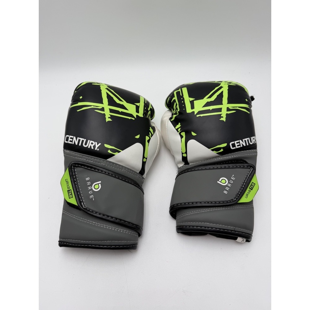 Century Brave Hook‎ And Loop Training Boxing Gloves Youth Black Green